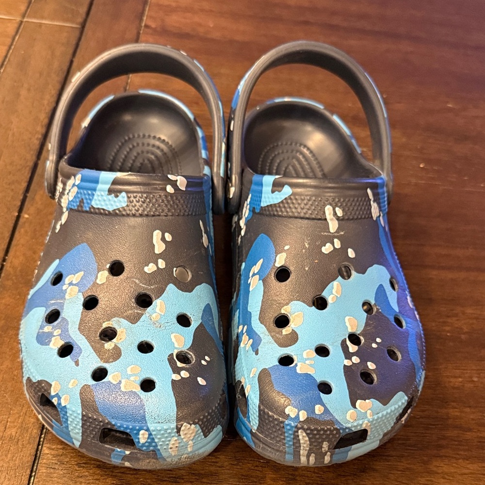 Blue Camo Crocs